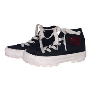 Mudd Black High-Top Sneakers with Red Heart